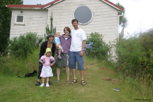December 2007 - first day in front of chapel (with peeling paint).